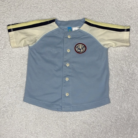 Vintage Gymboree pug baseball button down 6/12m - Picture 3 of 7